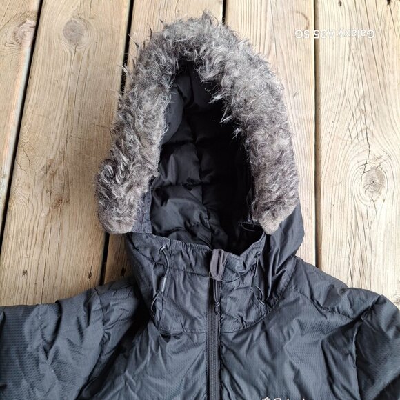 Columbia Womens Down Omni-Heat Insulated Hooded Puffer Jacket W/ Faux Fur Trim - Picture 6 of 15